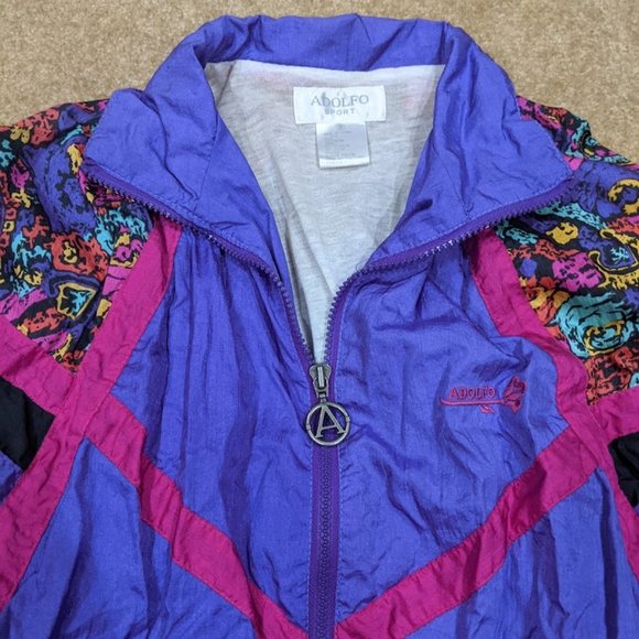 Adolfo Sport Retro Purple Track Suit - Picture 7 of 9